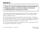 Sony SLV-D560P Troubleshoot TV screen going blank