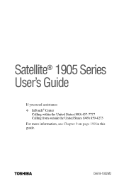 Toshiba Satellite 1905-S278 User Guide