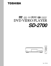 Toshiba SD-2700U Owners Manual