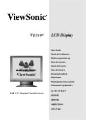 ViewSonic VE510 User Manual