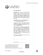 Vizio VO37LHDTV10A User Manual