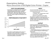 Xerox 750DP 5750 Customer Expectation Document