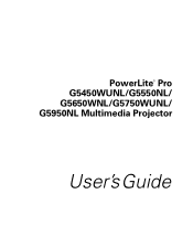 Epson PowerLite Pro G5650W User's Guide
