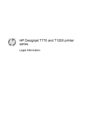 HP DesignJet T700 Legal Information