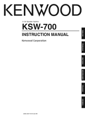 Kenwood KSW-700 User Manual