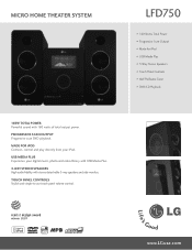 LG LFD750 Specification
