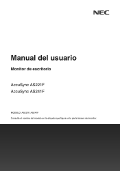Sharp AS221F-BK User Manual - AS221F-BK-AS241F-BK - Spanish
