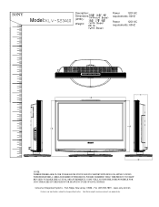 Sony KLV-S23A10 Dimensions Diagram