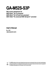 Gigabyte GA-M52S-S3P Manual