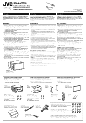 JVC KW AVX810 Installation Manual