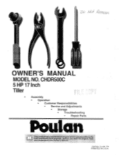 Poulan CHDR500C User Manual