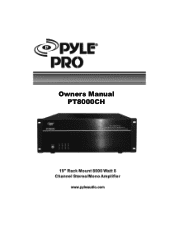 Pyle PT8000CH PT8000CH Manual 1