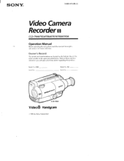 Sony CCD-TR64 Operation Manual  (primary manual)