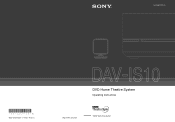 Sony DAV-IS10/W Operating Instructions