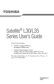 Toshiba PSLD0U-03100X Toshiba Online User's Guide for Satellite L35