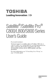 Toshiba Satellite L875-S7153 User Guide
