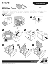 Xerox 5500DN Instruction Sheet - 2000-Sheet Feeder