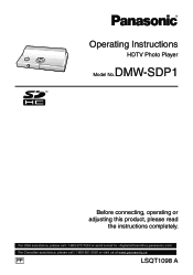 Panasonic DMWSDP1 DMWSDP1 User Guide