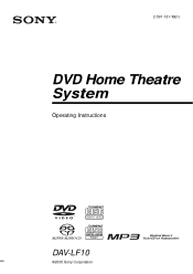 Sony DAV-LF10 Operating Instructions
