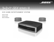 Bose 321 GSX Series III Owner's guide
