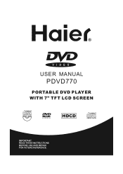 Haier PDVD770 User Manual