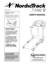 NordicTrack 7100 R English Manual