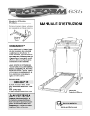 ProForm 635 Italian Manual