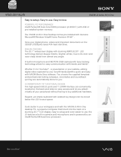 Sony VGC-JS110J/B Marketing Specifications (VGC-JS110J/B)