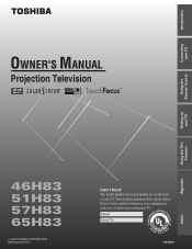Toshiba 57H83 Owners Manual