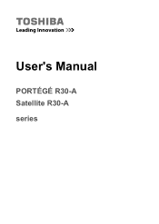 Toshiba Portege R30-A PT341C-00W00T Users Manual Canada; English