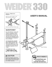 Weider 330 Bench English Manual