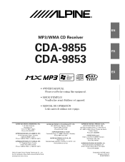Alpine CDA 9853 Owners Manual