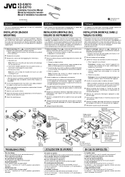 JVC KDSX770 Installation Manual