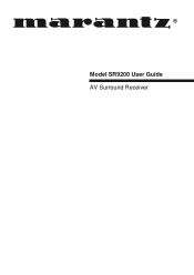 Marantz SR9200 User Guide