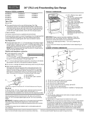 Maytag MGR8650FZ Dimension Guide