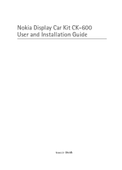 Nokia Display Car Kit CK-600 User Guide