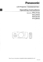 Panasonic PTL511U PTL511U User Guide