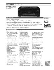 Sony STR-DA7ES Marketing Specifications