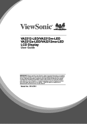 ViewSonic VA2212m-LED VA2212-LED, VA2212A-LED, VA2212M-LED, VA2212MA-LED User Guide (English)