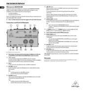 Behringer MA400 Manual