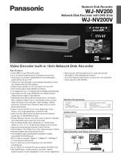 Panasonic WJ-NV200V Spec Sheet