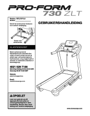ProForm 730 Zlt Treadmill Dutch Manual
