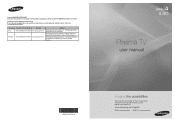 Samsung PN50B430P2D User Manual (ENGLISH)