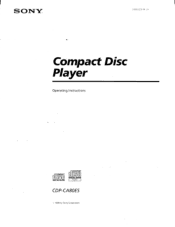 Sony CDP-CA80ES Operating Instructions