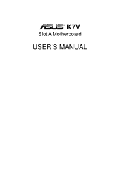 Asus K7V K7V User Manual