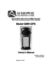 Audiovox GMR-GPS Owners Manual
