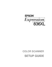 Epson 836XL User Setup Information