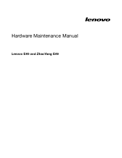 Lenovo E49 Lenovo E49 Hardware Maintenance Manual