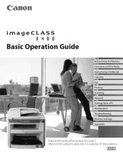 Canon 2711B054AA imageCLASS D480 Basic Operation Guide