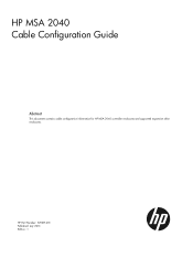 HP MSA 2040 HP MSA 2040 Cable Configuration Guide (729691-001, July 2013)